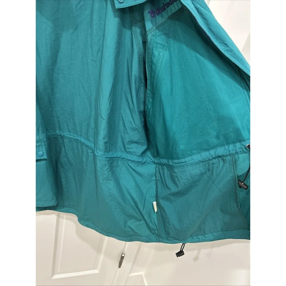 Retro Timberland Weathergear Mens XL Coat‎ Green Full Zip Lightweight Jacket